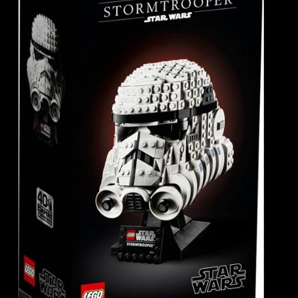 Lego Star Wars Stormtrooper Helmet - Black, White, Gray